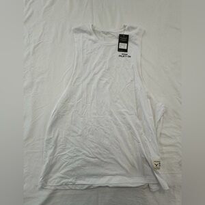 Project Titan Drop Arm Tank Men's XL White Sleeveless Shirt Muscle Shirt